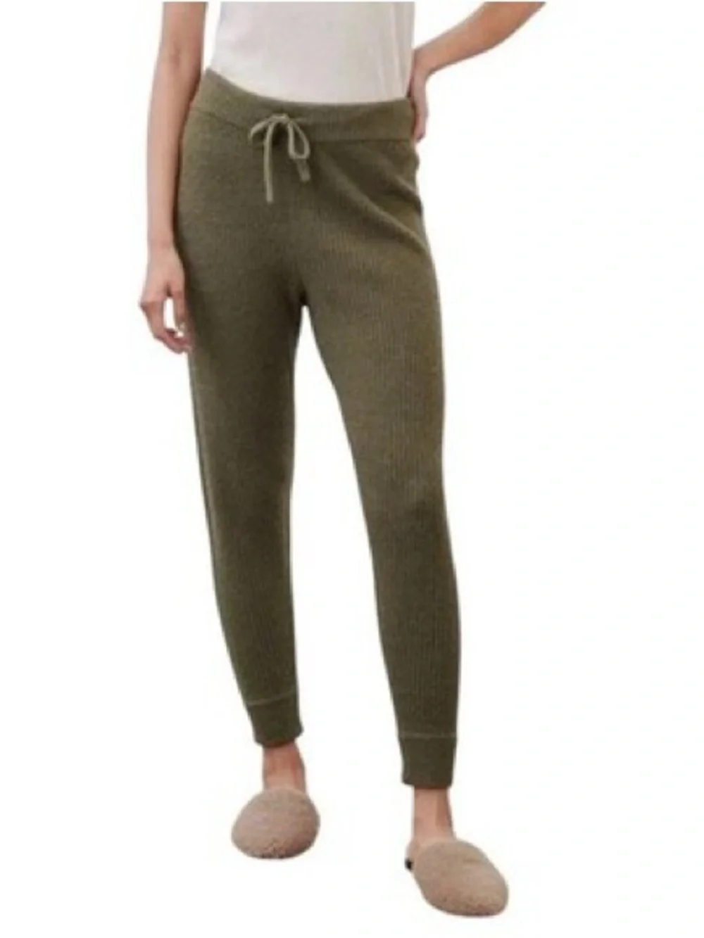 Jenni Kayne Merino Wool Baby Alpaca Blend Fisherman Knit Sweatpants Size Medium